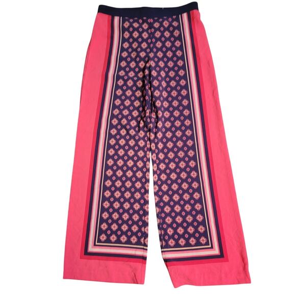 Charter Club Silky Bandana Print Wide Leg Lounge Pants Sz Medium Palazzo Yoga - Picture 3 of 6